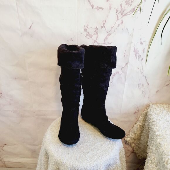 Report soft black flat scrunch boots - Picture 6 of 6